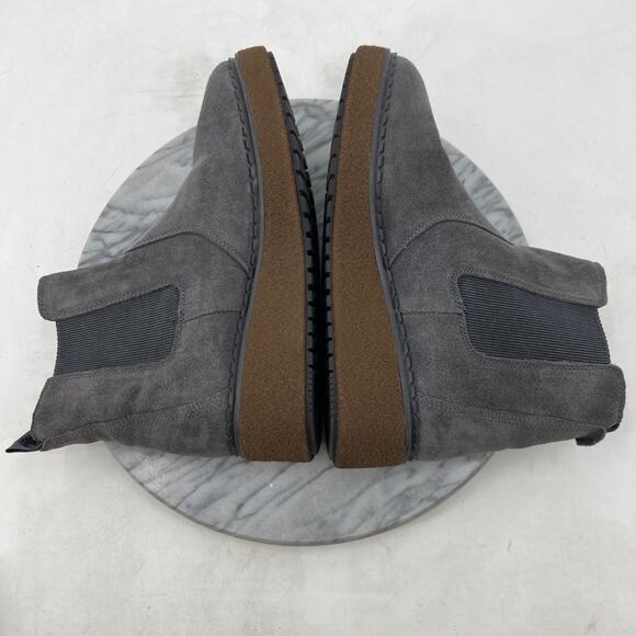 Timberland Womens 10 Boots Gray Suede Bluebell Lane Chelsea Pull On Ankle A24XZ - Picture 6 of 12